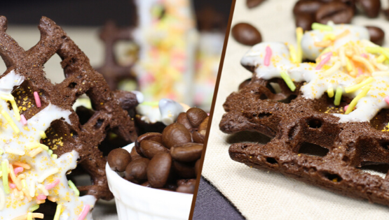 Coffee brownie waffle cookies